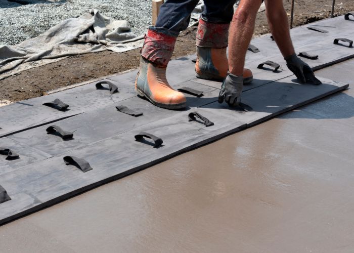 stamped concrete driveway contractor working in Portland